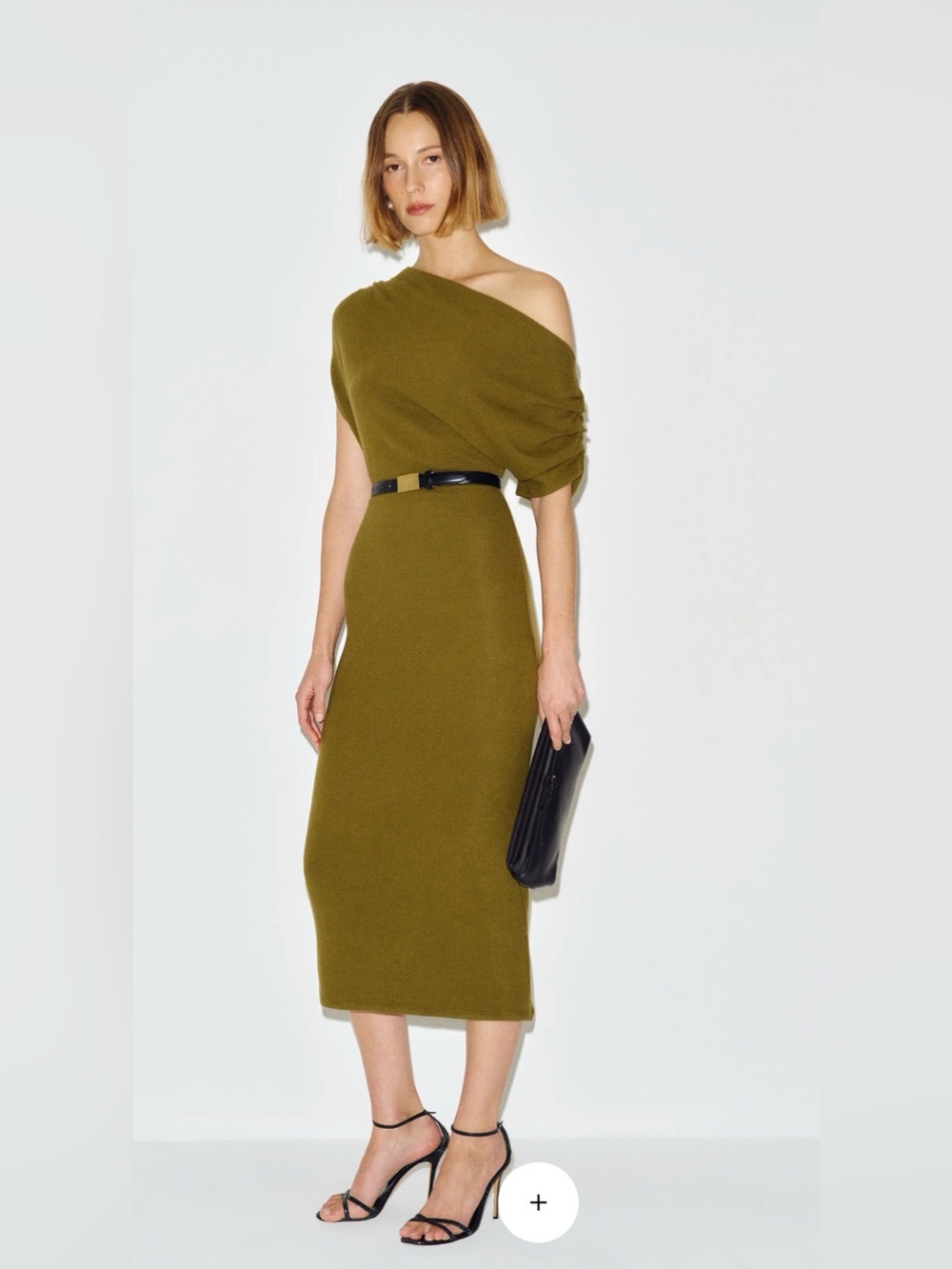 Reformation Iris Knit Dress Green NEW